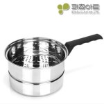키친아트 스텐 국수 삶는 냄비 스텐레스 파스타 면삶는 육수 캠핑 오뎅탕 미니 고구마 찜 : 아람스타