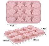 귀여운 바다생물 실리콘 몰드 12구 - 석고방향제 만들기 DIY 재료 비누캔들 촉감젤리 : 스테이앳홈 리빙