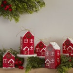 빨간 집모양 선물 상자 24개 Fill Your Own Festive House  Advent Calendar Boxes : 파티브리즈