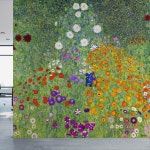 명화벽지 구스타프클림트  꽃이있는농장정원  뮤럴포인트벽지 145063 : 풍경디자인월
