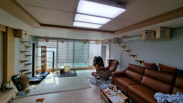 캣워커 고양이 벽타워 선반 숨숨집 구름다리 원목 놀이터 인테리어 용인 아파트 거실 패키지 : 플레이캣