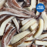 수산대장 손질 대왕오징어 귀채 1kg 냉동오징어 오징어채 편채 칼집 국내가공 도매 식자재 : 수산대장