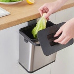 싱크대 걸이형 스테인레스 쓰레기통 분리구조 G3360 : 안스디노