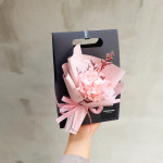 빼빼로데이 수능 합격 미니 꽃다발 드라이플라워 선물 목화 핑크 수국 프리저브드 미스티블루 : 에버블룸