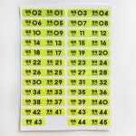 고속 관광 버스 좌석 번호 스티커 번호표 (28인승, 31인승, 45인승) : 마이웨이카