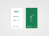 귀여운 녹색 선인장 꽃집명함 화원명함 플라워명함 조경명함 : 디자인 밥