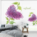 foto36 (롤스크린 블라인드) 그래픽 하트 플라워 수채화 그림 일러스트 모텔 파스텔 : 림피드벽지