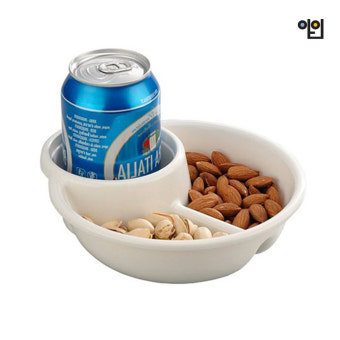 이노마타 스낵볼 1인용트레이 캠핑접시 맥주 간식용 : 아인통상