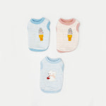 [2XS-XS]Yam! 스트라이프 아가옷 민소매 강아지옷 애견의류 아기강아지옷 : PET CLOSET