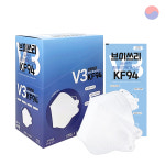 브이쓰리 숨편한 황사 방역 마스크 KF94 (50매) 국내 생산 제조 국내산 필터 : 에이치앤케이소프트