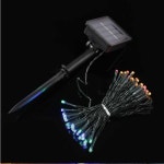 태양광 50구 검정선 LED 컬러 전구(7m) : 꿈에드림샵