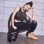 컷팅 데미지 방송댄스복 조거팬츠 줌바댄스복 에어로빅복 단체공연복 촬영의상 간지나는댄스걸 : 간지나는 댄스걸