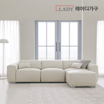 레이디가구 데스트라 천연소가죽 4인 소파 + 스툴 : 레이디가구 몰
