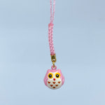 핑크 부엉이 방울 스트랩 Pink Owl Bell Strap : kuruna 쿠루나