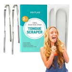 KN 혀클리너 2개+케이스 2개 스테인레스 백태 설태 제거 : 케이엔마트