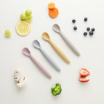 판테온B 실리콘 초기 이유식스푼 대 중기 자기주도식 스푼 아기숟가락 허니옐로우 : 판테온