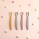 판테온B 실리콘 초기 이유식스푼 대 중기 자기주도식 스푼 아기숟가락 허니옐로우 : 판테온