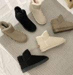 [모브딜라잇shoe] 스웨이드 안감 퍼 숏부츠 (3color) h2018 : 모브딜라잇