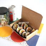 종이 도시락 친환경 김밥 피크닉 도너츠 왕만두 등 낮은 음식용(50장) : 현성비닐포장