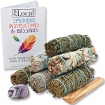 스머지스틱 7개 세트 팔로산토 화이트세이지 블루세이지 여바산타 백향목 로즈마리 향나무 : 하리하라