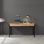 고급 멀바우 엘다 참죽 원목 인테리어 데스크 우드 테이블 사무실 공부방 1인용 원룸 자취방 서재 컴퓨터 PC 미니 와이드 넓은 나무 스틸 철제... 