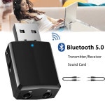 Electop USB Bluetooth 5.0 송신기 수신기 3 in 1 EDR 어댑터 동글 3.5mm AUX for TV PC 헤드폰 홈 스테레오 카 오디오 : 모아모아95