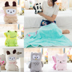 무릎담요 캐릭터 쿠션담요 극세사담요 귀여운 애니멀 동물모양 답례품 어린이집 유치원 단체선물 : 지구디자이너