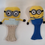 핸드메이드 손뜨개 미니언즈 캐릭터 인형 드라이버커버 손뜨게 수공예 수제 골프커버 골프헤드커버 골프드라이버커버 드라이버헤드커버... 