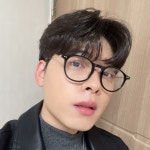 남자 여자 검정 투명 가벼운 둥근 얇은 뿔테 안경 블루라이트차단 시력보호 안경테 : 지유안경