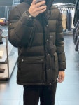 [영국아울렛] 프라다 남성 삼각로고 구스다운 하프패딩 블랙/네이비 SGH589 / Prada Mens Logo Goosedown Padding : 럭셔리런던