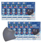 숨쉬기편한 양면구리 마스크 대형 그레이 1매x10개 귀가 편한 코로나 천 마스크 : 자연건강메디컬