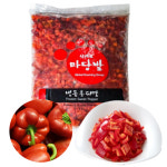 냉동 홍피망 다이스 1kg 다진 피망 볶음밥용 피자 세척 손질 야채 업소용 식당 납품 : 텃골푸드