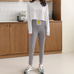 [투피스세트] 허리밴딩 하이웨스트 스마일 패치 레깅스 (베이지,블랙,그레이,아이보리,민트) : 라니블