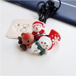 크리스마스 성탄절 산타 루돌프 눈사람 머리끈 헤어고무줄 : 스마일시티