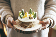 강아지크리스마스 우리가족눈사람 케이크 : 그냥.점례