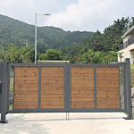 알루미늄 대문 스틸 문 전원주택 농장 도어 자동문용 양개문 사생활 보호형 : 자동 대문