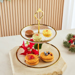 MODERN HOUSE 골드림 에프터눈티 2단 트레이 GA0221016 : 2001아울렛 중계점