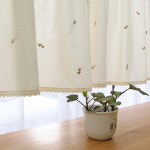 라일리 자수 레이스 주방 바란스 커튼 미니 창문 발란스 가리개커튼 가림막 : 우리앤데코