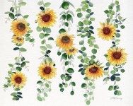 10종 DIY 명화그리기 유화그리기 세트 해바라기 꽃 행운 나비 새 일러스트 추상화 풍경화 아이러브페인팅 캔버스 액자 프레임포함 F0063... 