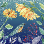 10종 DIY 명화그리기 유화그리기 세트 해바라기 꽃 행운 나비 새 일러스트 추상화 풍경화 아이러브페인팅 캔버스 액자 프레임포함 F0063... 