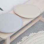 논슬립 패브릭 원형방석 스툴 벤치 의자 카페 방석 33cm 내추럴 : 101도