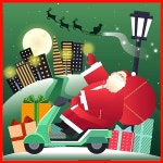 크리스마스 성탄 싼타 겨울 눈 썰매 트리 싼타복 선물 유치원 어린이집 키즈 카페 파르텔 동화벽지 시트지 롤스크린 : 으뜸데코