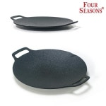 퀸센스 인덕션 그리들 솥뚜껑불판 코팅 그리들팬 캠핑 삼겹살 고기불판 30cm : 미쎄스킴