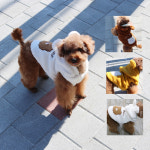 강아지 플리스 후드 아기곰 기모 후리스 똑딱이후드 아우터 국내산 겨울옷 : 댕라이프