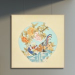 [그림닷컴] 달항아리 가정의 화목과 평화 Ⅱ, 김경희 작가 아름다운 현대민화 (액자포함) : 그림닷컴