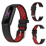 핏빗럭스 Fitbit Luxe 스트랩 스포츠 밴드 우레탄 시계줄 블랙 레드 : Glikes