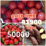 [순자네 이벤트} 친환경무농약토마토2kg+고구마1kg+ 딸기 1kg  무료배송 산지직송 청년농부 : 순자네농장-