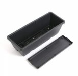 베란다 텃밭 화분+받침대 세트(다크그레이) (50x19x16cm) : 마켓-스티샤