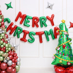은박풍선세트 MERRY CHRISTMAS [레드앤 그린/골드/실버/로즈골드] : 조이파티