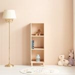 원목 수납함 책꽂이 교구장 아이방 서재 공간 가로 틈새 슬림 공간 활용 폭 파티션 전면 모듈 낮은 미니 다리 이동식 바퀴 삼나무 우드 3단 3칸... 